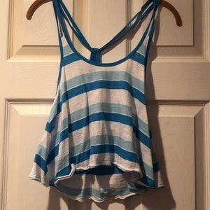 Hollister Cropped Striped Tank Top